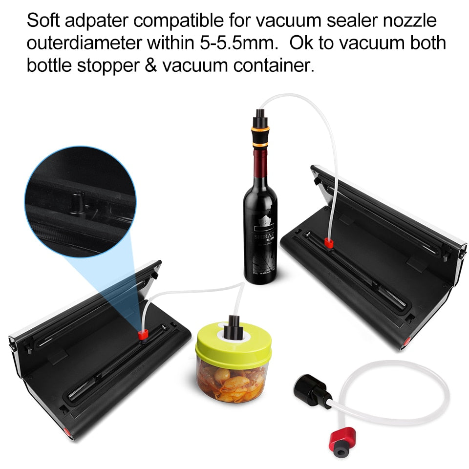 LAIMENG Vacuum Hose Accessory Work On Canister And Wine Stopper Through Vacuum Sealers Vacuum pipe Tube....