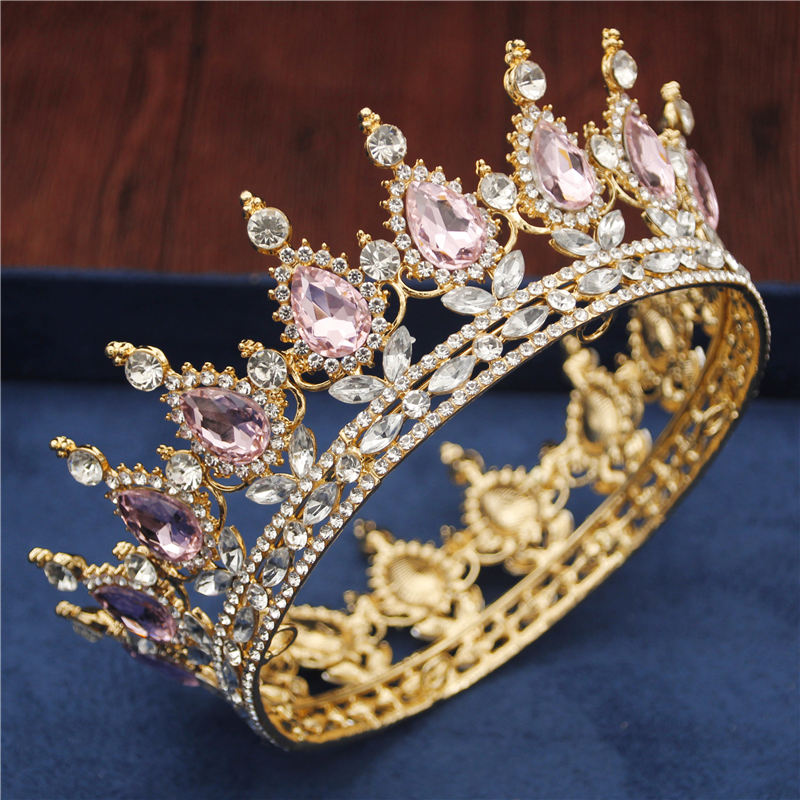 Crystal Vintage Royal Queen King Tiaras and Crowns Men/Women Pageant Prom Diadem Hair Ornaments Wedding Hair Jewelry Accessories