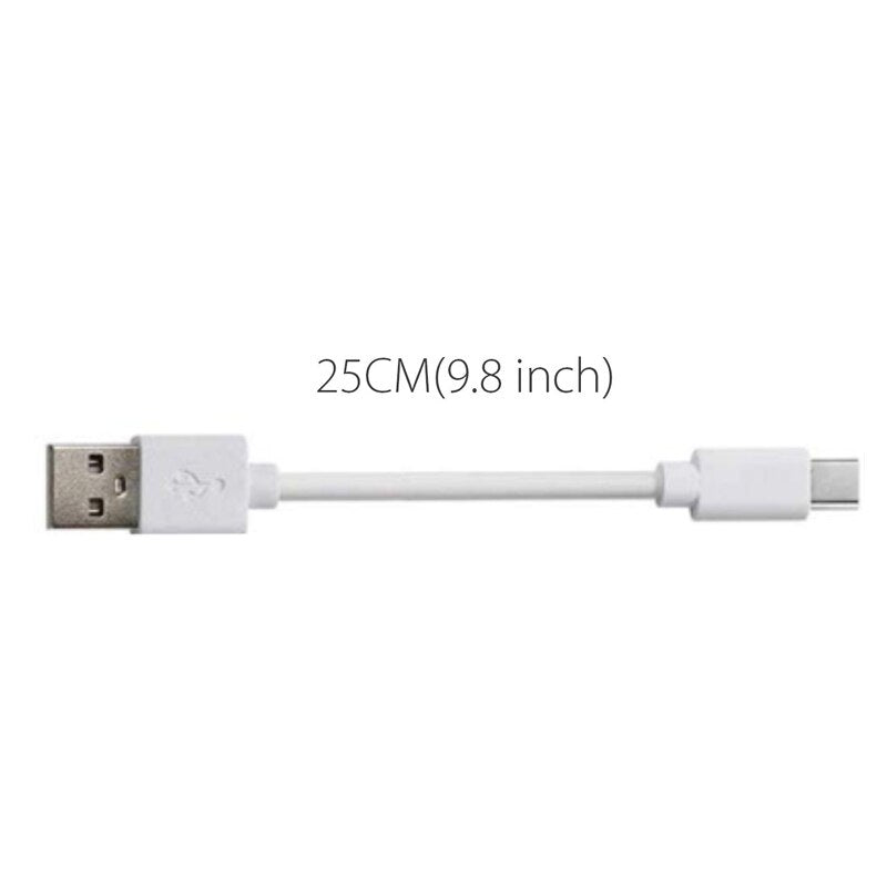 White 6PCS Short Cable 25CM Micro USB Type C Wire Charging Cord For iphone Android 2A Fast Charge Mobile Phone Charger Station