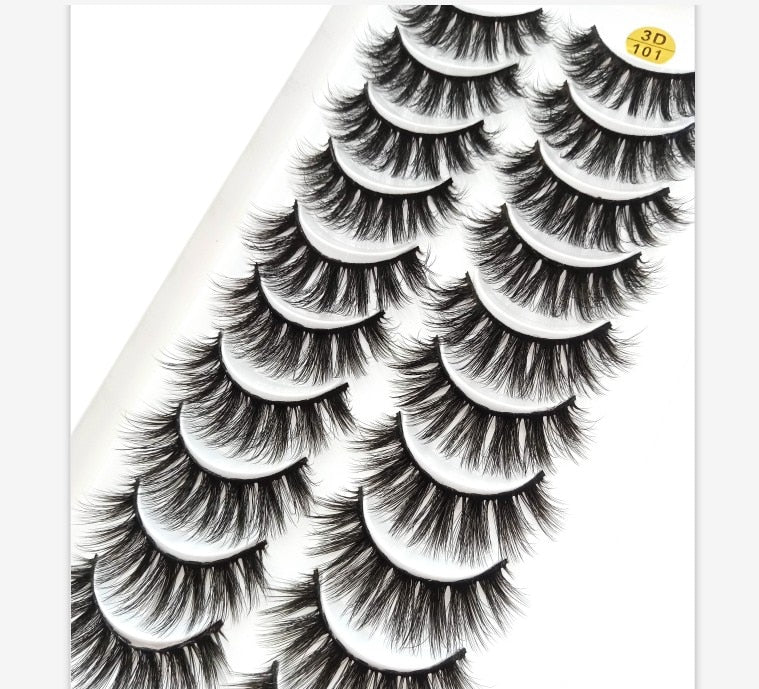 38 Styles 5/10 Pairs Natural False Eyelashes Fake Lashes Long Makeup 3d Mink Lashes Extension Eyelash Mink Eyelashes for Beauty