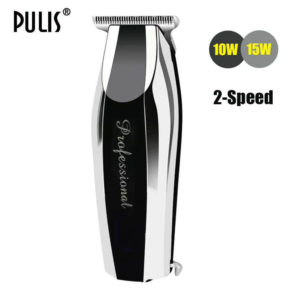 PULIS Professional Hair Clipper Electric Precision Hair Trimmer 100-240V Rechargeable Bald Head Shaving Machine Home Barber Tool