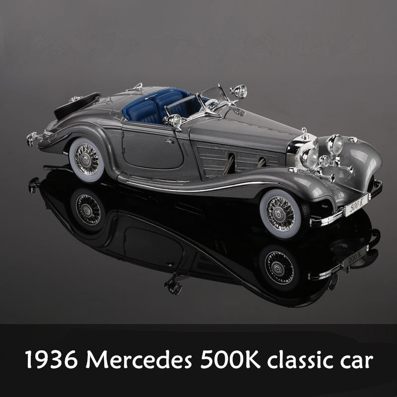 Maisto 1:18 Mercedes 500K 1936 classic car Alloy Retro Car Model Classic Car Model Car Decoration Collection gift