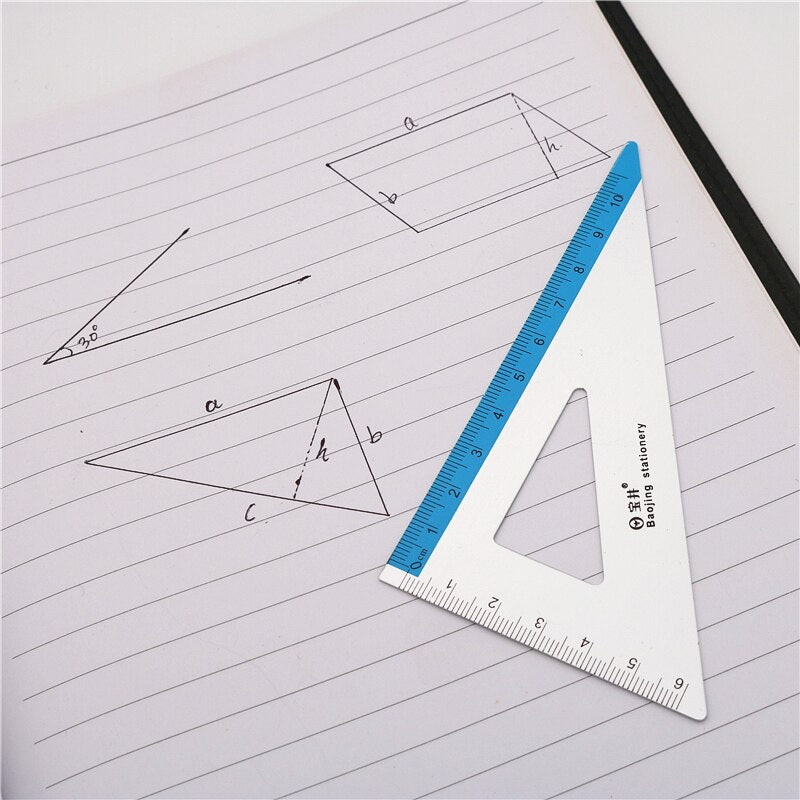 4PCS/Set UV Aluminum Alloy Ruler Drawing Measurement Geometry TriangleRuler straightedge Protractor A variety of rulers