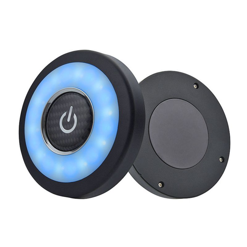 USB Charging LED Light Portable Round Universal Rechargeable Wireless Interior Reading Lamp Touch Type Car Interior Night Light