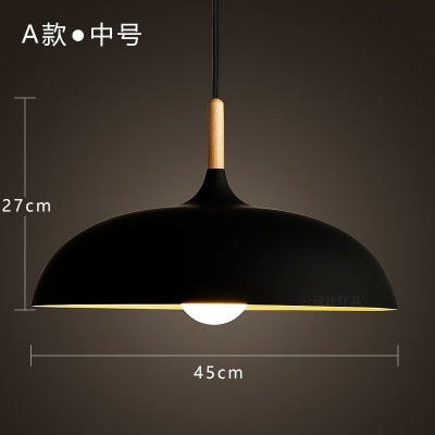 Modern Hanging Ceiling Lamps Wood Aluminium E27 Pendant Lights, Dining Room Table Bedside Kitchen Decoration Lighting