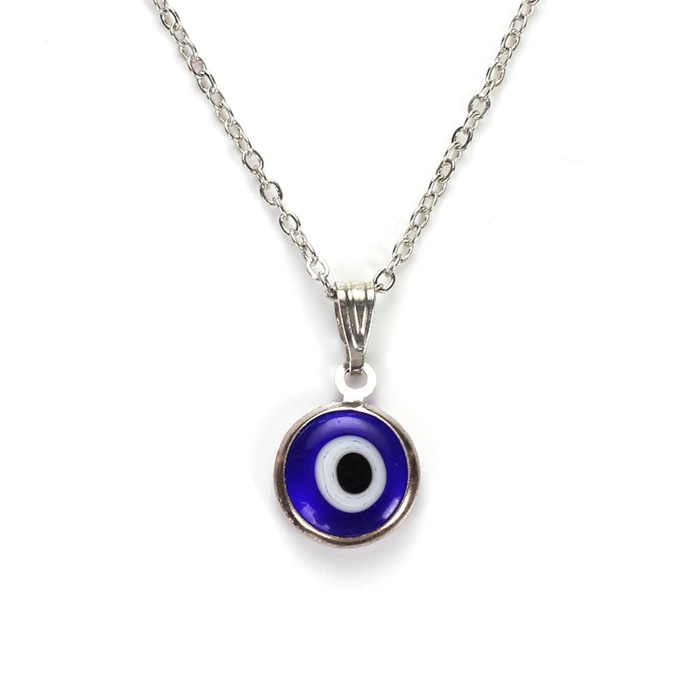 Lucky Eye Colorful Evil Eye Pendant Choker Necklace Resin Charms Necklace Jewelry For Women Men Hand Made EY4982