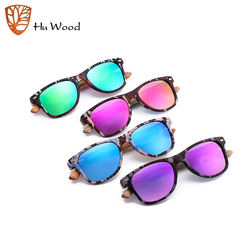 HU WOOD boy's Wood kids Sunglasses Goggle Eyewear Accessories For Girls Rectangle Sun Glasses Mirror uv400 Lens GR1005