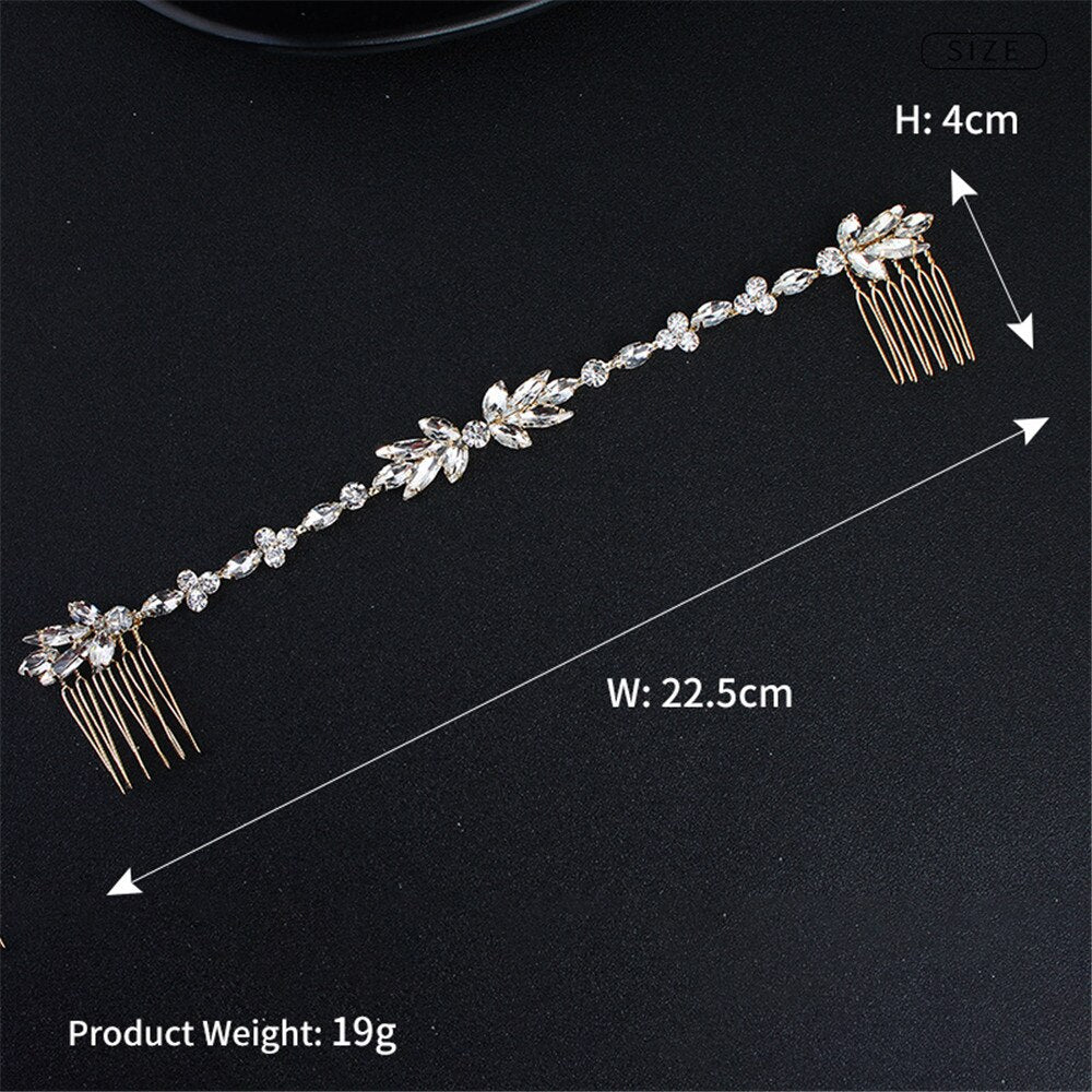 Fashion Wedding Crystal Barrette Pearl Hair Combs Ornament Bridal Hairpins Handmade  Accessories Jewelry For Bride