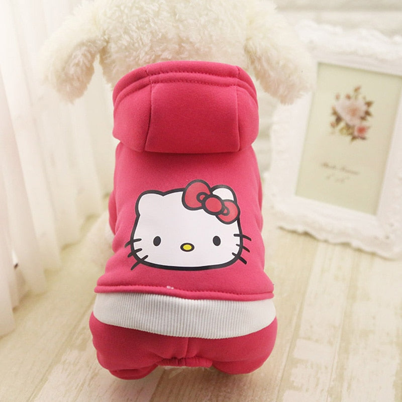 New Dog Hoodies Warm Winter Dog Clothes Fleece 4 legs Dogs Costume Cute Pet Coat Jacket Cartoon Jumpsuit Clothing for Puppy Dogs