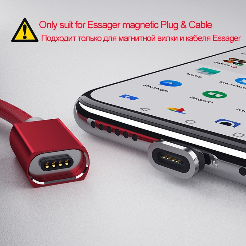 Essager Magnetic USB Cable For iPhone 11 Pro Max Xiaomi Redmi Magnet Type C Micro USB Cable Fast Charger Mobile Phone Cord