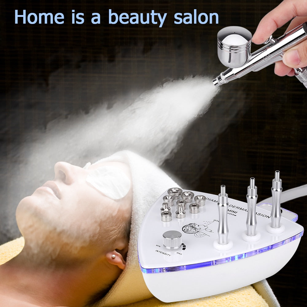 Beauty Star Diamond Microdermabrasie Dermabrasie Machine Met Spuitpistool Waternevel Vacuüm Zuig Peeling Facial Massage