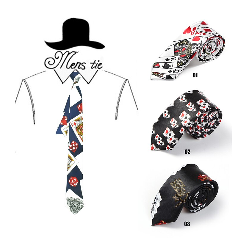 Men's Neckties: Formal Dress Accessory with Unique Playing Cards Design for Weddings and Business Parties