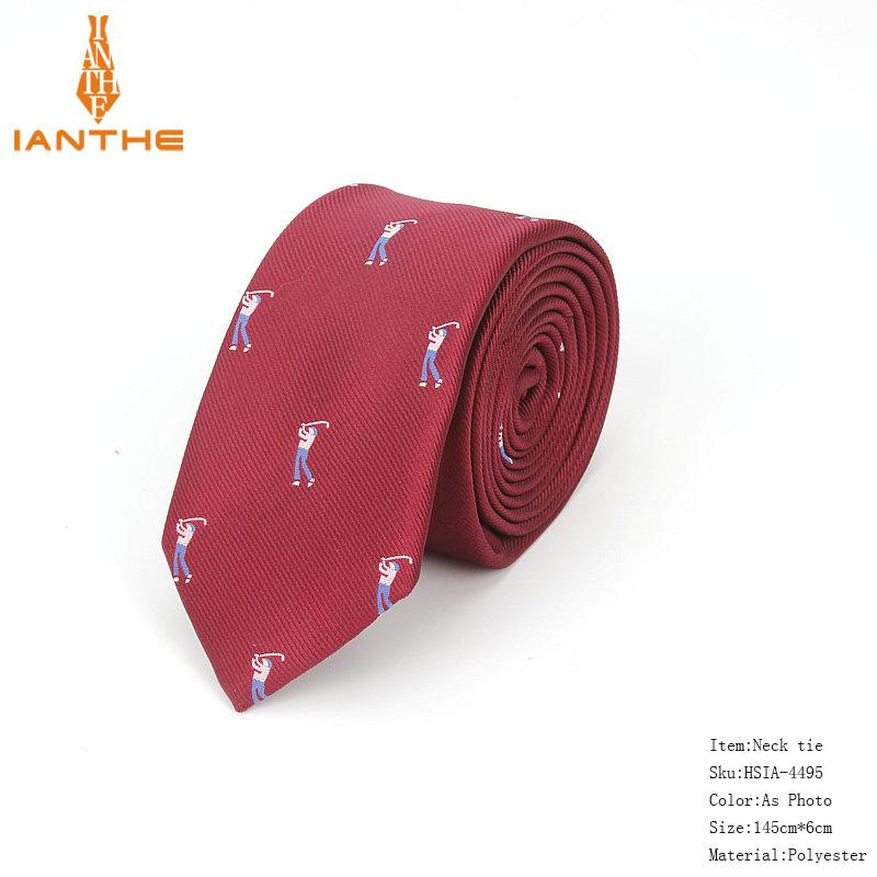 2018 Brand New Tie For Men Polyester Jacquard Animal Necktie for Wedding Business Suits 6cm Skinny Dot Neck Ties Slim Gravatas