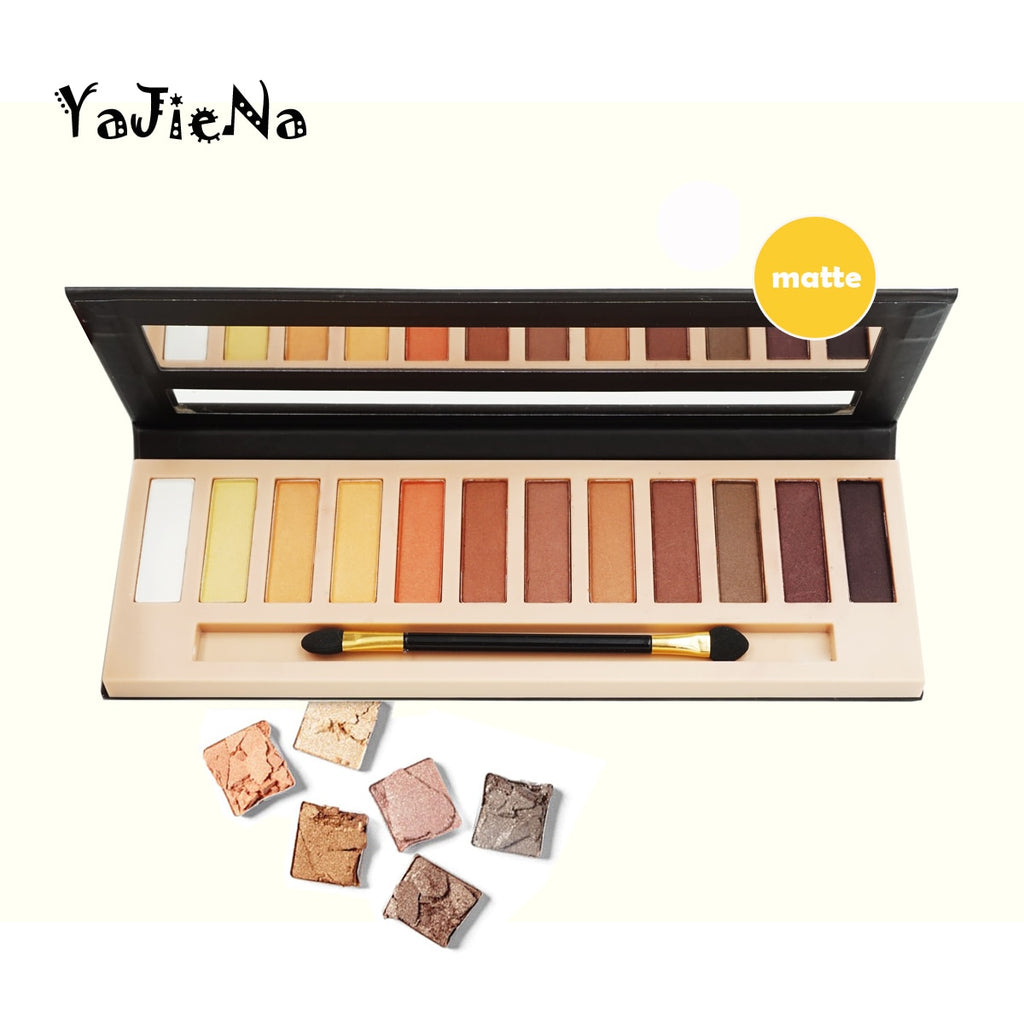 Branded Cosmetic Makeup Glitter Shimmer Matte Eye Shadow Palette Make Up 12 Colors Eyeshadow Palette Nudes Matte Women gift