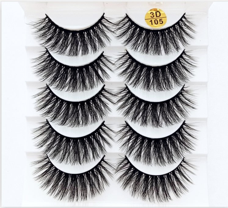 38 Styles 5/10 Pairs Natural False Eyelashes Fake Lashes Long Makeup 3d Mink Lashes Extension Eyelash Mink Eyelashes for Beauty