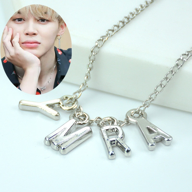 Shuangshuo Hot KPOP Bangtan Boys Jin SUGA j-hope Jimin Pendant Necklace ARMY Choker Necklace Women Men Love Yourself Jewelry nas