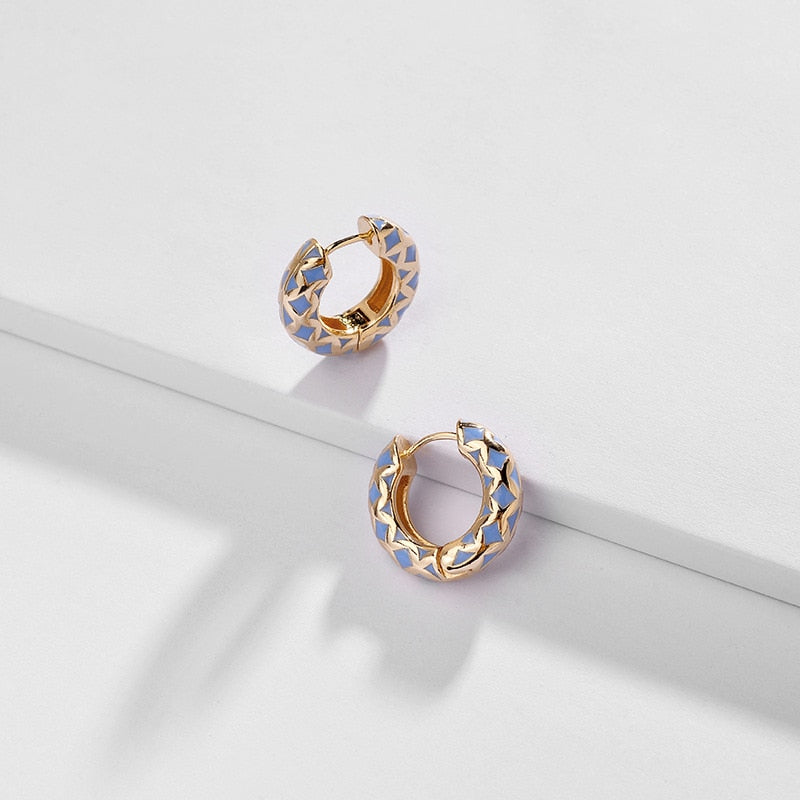 Bijoux Accessories Jewelry Wholesale Enameled Copper Hoop Earring Mini Ear Cuff for Women