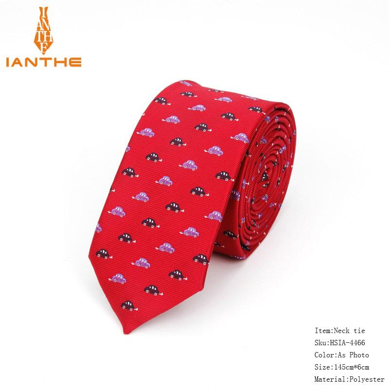 2018 Brand New Tie For Men Polyester Jacquard Animal Necktie for Wedding Business Suits 6cm Skinny Dot Neck Ties Slim Gravatas