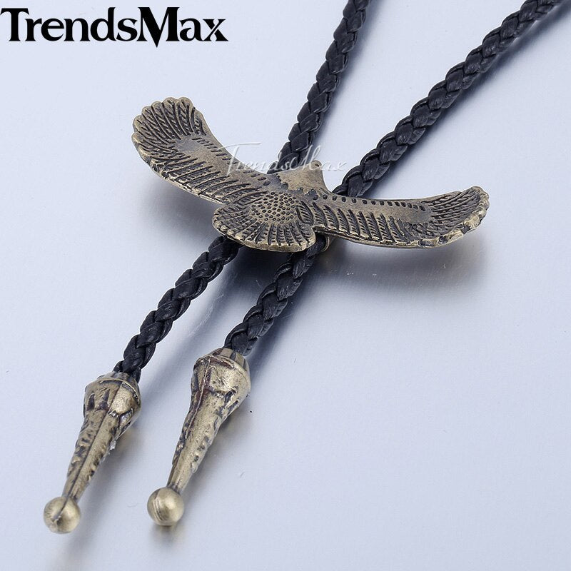 Men's Necklace Casual Business 26 Styles Bolo Tie Vintage Leather Necklace Male Dropship Wholesale Jewelry Gifts for Men UNM10