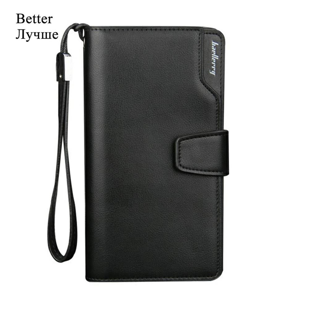 Card Holder Men Wallets Business PU Leather Long Design Quality Fashion Casual Men Purse Zipper Multi-function Wallets