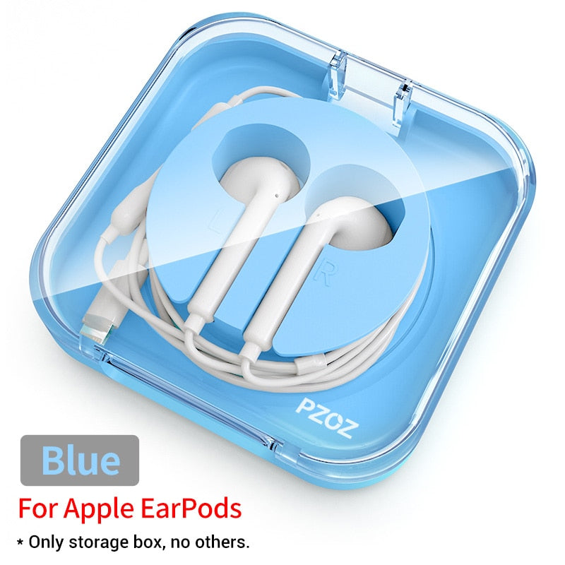 PZOZ for Apple EarPods Headphone storage box earphone Apple Wired earphone cover Portable headset bag apple earpods case cover