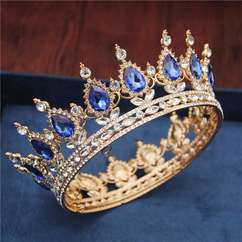 Crystal Vintage Royal Queen King Tiaras and Crowns Men/Women Pageant Prom Diadem Hair Ornaments Wedding Hair Jewelry Accessories