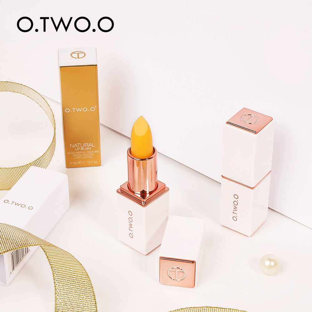 O.TWO.O Temperature Change Color Lip Balm Pink Hygienic Moisturizing Nutritious Jelly Lipstick Anti Aging Makeup Lip Care