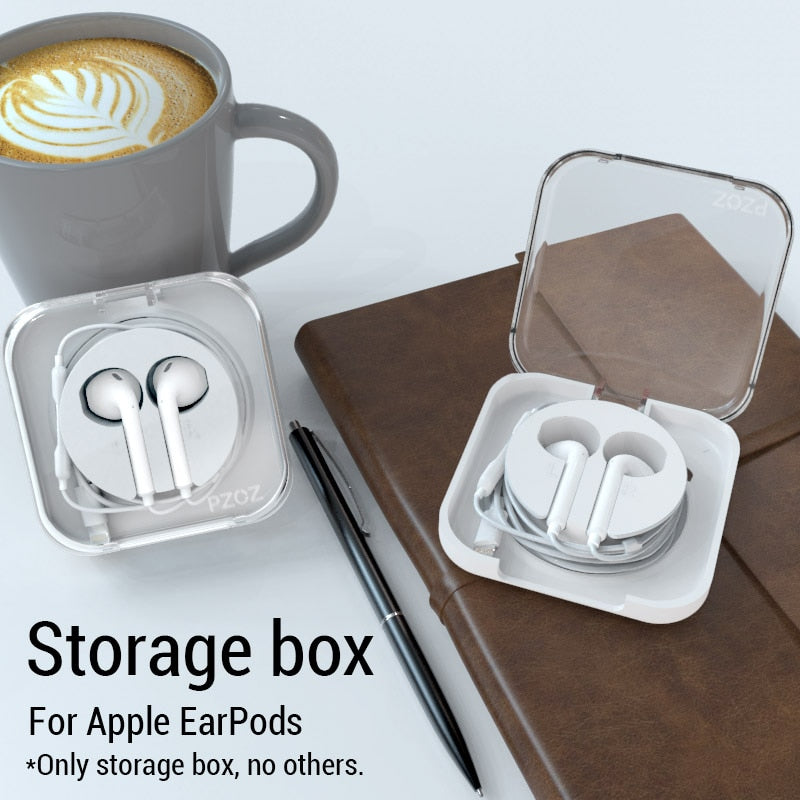 PZOZ for Apple EarPods Headphone storage box earphone Apple Wired earphone cover Portable headset bag apple earpods case cover