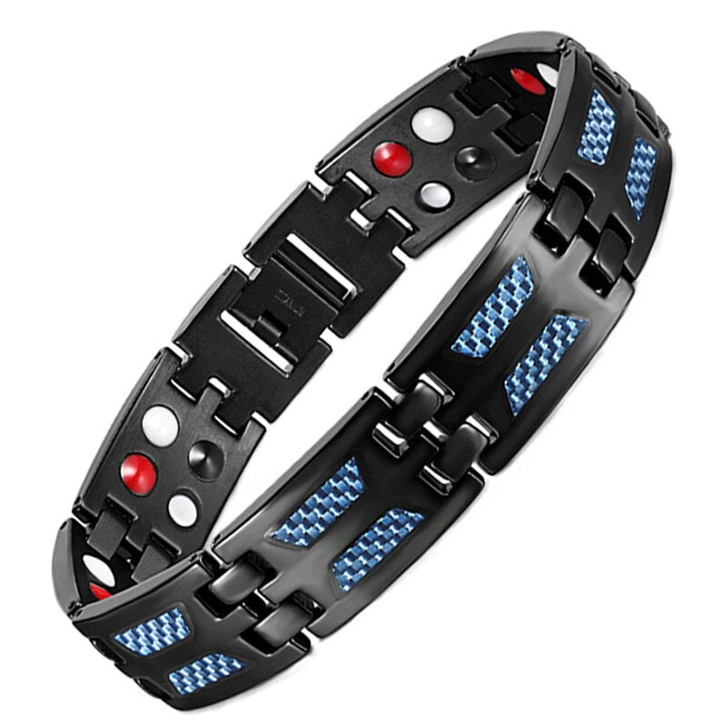 Men Accessories RainSo Luxury Titanium Bracelets For Men Health Care Elements Magnetic Bracelet Fashion Jewelry Bangle Friendship Bracelet.