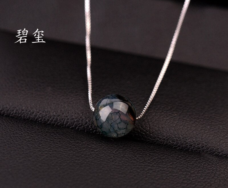 Plated Necklace Fashion Jewelry Natural Stone Crystal Bead Necklace for Women