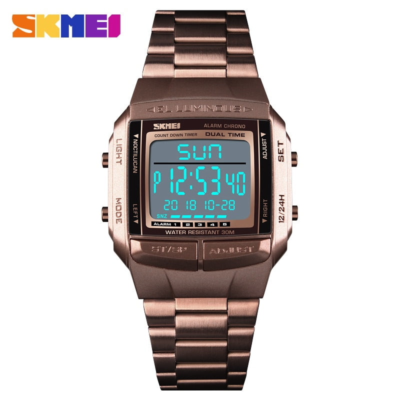 SKMEI Military Sports Watches Waterproof Mens Watches Top Brand Luxury Clock Electronic LED Digital Watch Men Relogio Masculino