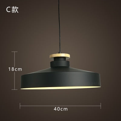 Modern Hanging Ceiling Lamps Wood Aluminium E27 Pendant Lights, Dining Room Table Bedside Kitchen Decoration Lighting