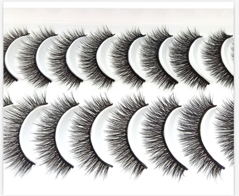 38 Styles 5/10 Pairs Natural False Eyelashes Fake Lashes Long Makeup 3d Mink Lashes Extension Eyelash Mink Eyelashes for Beauty