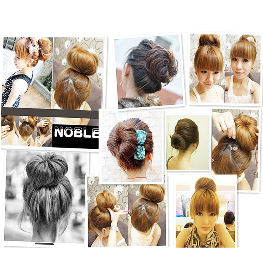 Leeons S/M/L Hair Donut Bun Maker Hair Bun Accessories Hair Tools Styling Diy Magic Bun Maker French Braid Hair Tool 3 Colors