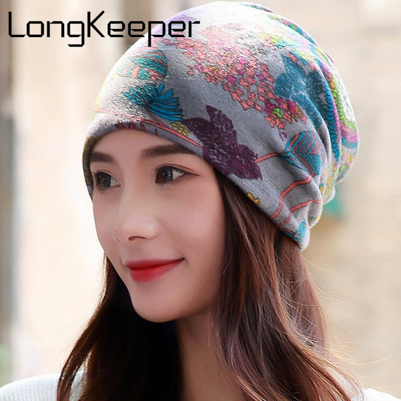 LongKeeper 6 Colors Women Beanies Caps Spring Women Beanie Hat For Women Caps 3 Way To Wear Bonnet