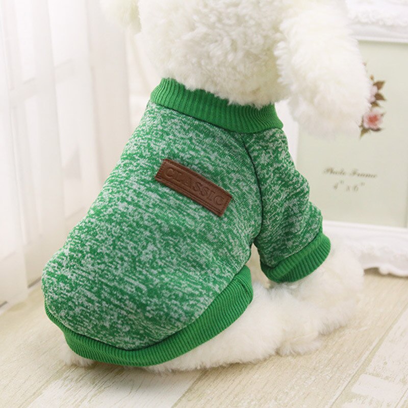 Pet Dog Clothes Sweater  For Small Medium Dog Jeans Chihuahua Pet Knit Coat dog Five Size  Cotton Chihuahua Grey XS-XXL PETASIA