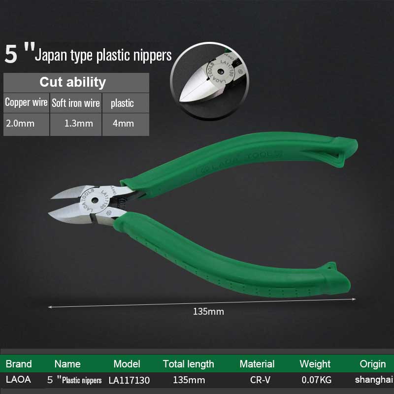 Cr-V Plastic Pliers Nippers Jewelry Electrical Wire Cable Cutters Cutting Side Snips Electrictrician Tool