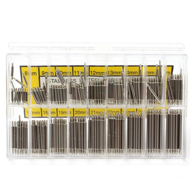 270pcs/Set Watch Accessories Watchband Stainless Steel Metal Spring Bars 8mm - 25mm Strap Belt Repair Tools