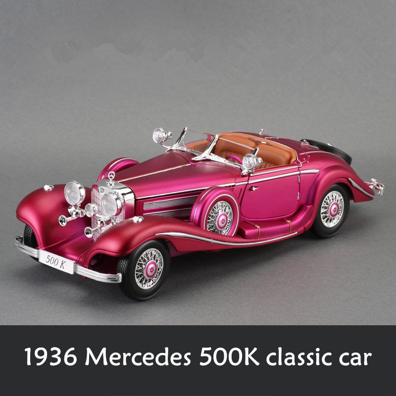 Maisto 1:18 Mercedes 500K 1936 classic car Alloy Retro Car Model Classic Car Model Car Decoration Collection gift