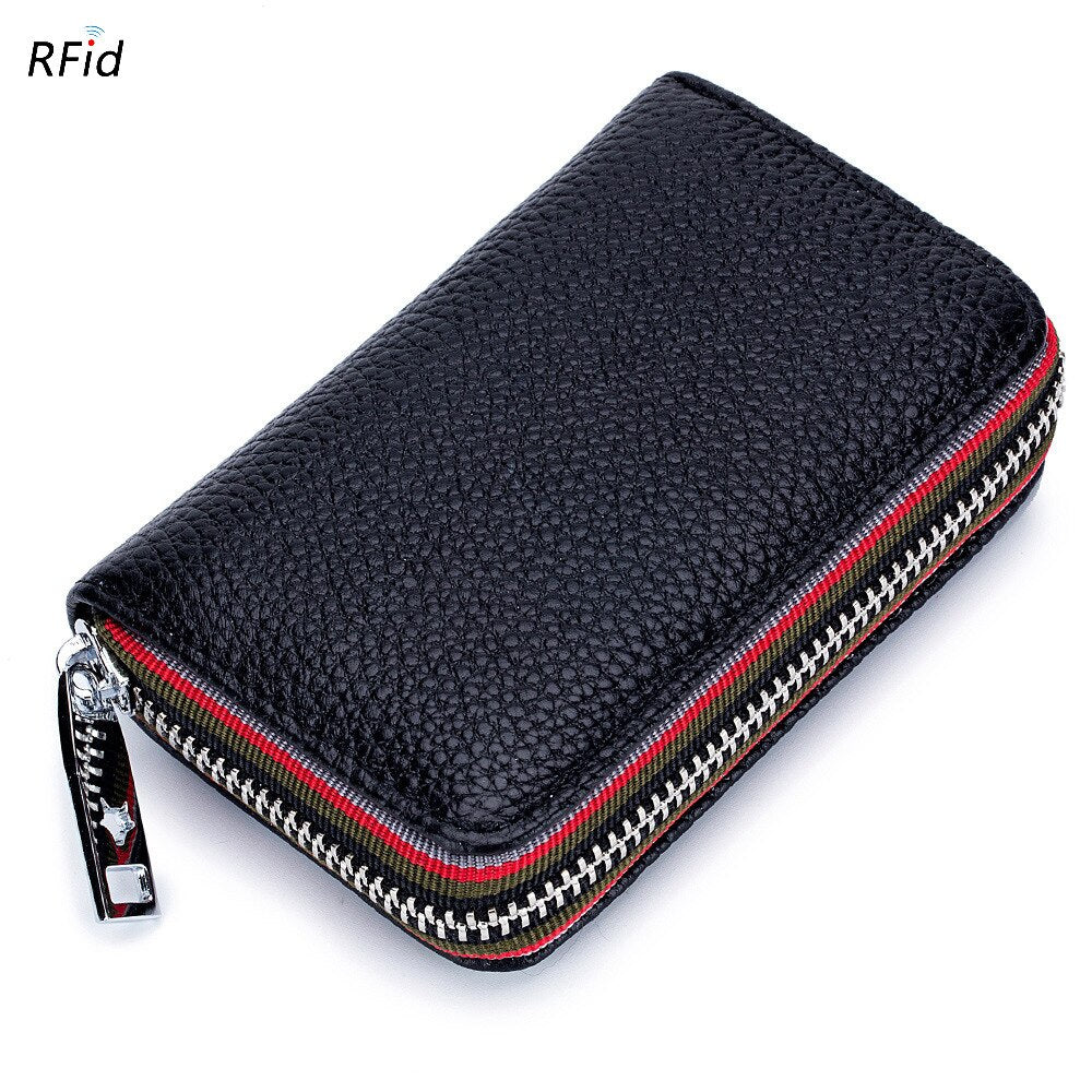 SOUTH GOOSE Genuine Leather Organizer RFID Credit Card Holder Men Business Card Holder Women Minimalist Travel Card Bag Wallets