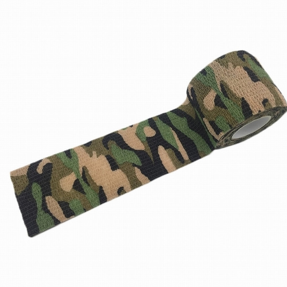 Tactical Camo Tape 5cm*4.5M Self-Adhesive Camouflage Tape Outdoor Hunting Shooting Stealth Tape Rifle Gun Stretch Wrap Cover