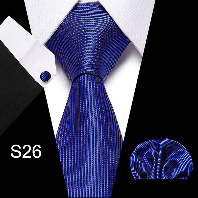 Fashion Business Silver Plaid Silk Men's Tie NeckTie 7.5cm Ties for Men Formal Luxury Wedding Quality Gravata group tie