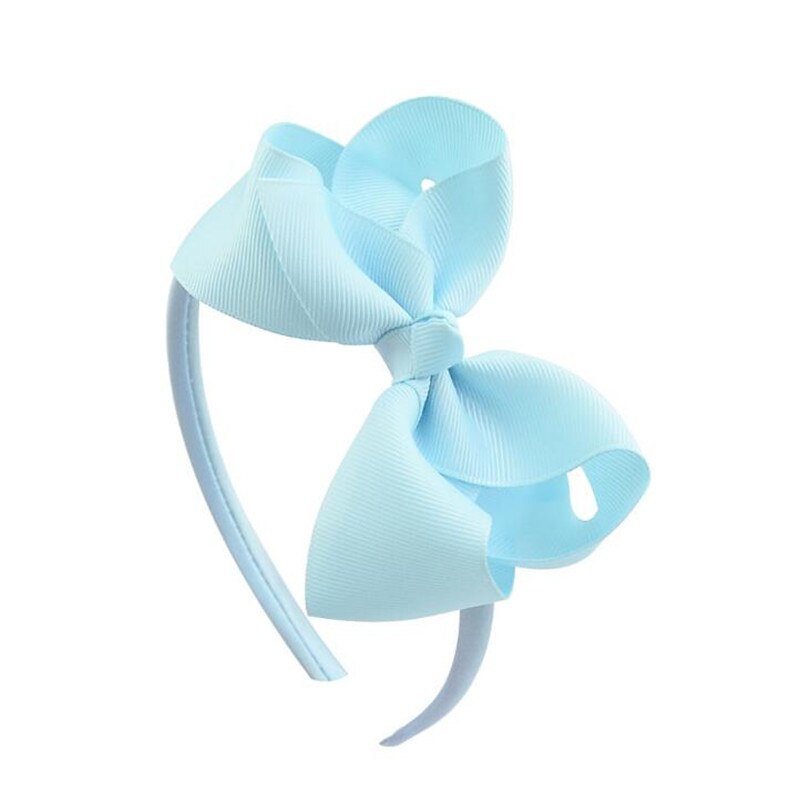 4 inch Children Girls Lovely Hair Bow Hairband Hair Accessories Kids Solid Color Simple Festival Bow Ties Headwear Wholesale