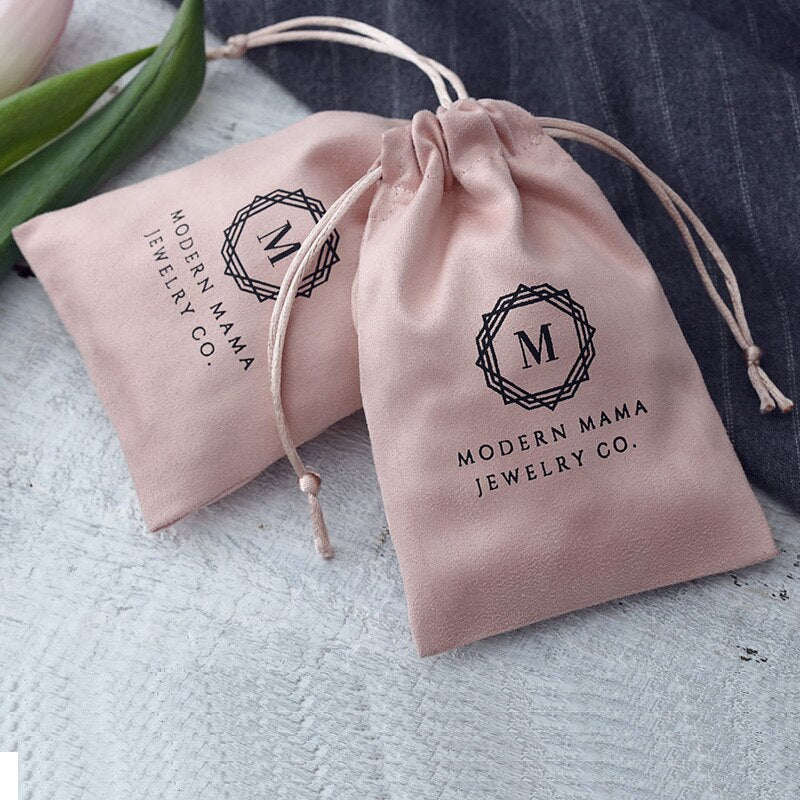 100pcs Flannel Drawstring Gift Bags Green Velvet Jewelry Packaging Pouches Custom Logo Name Wedding Party Candy Sack Favor Bags