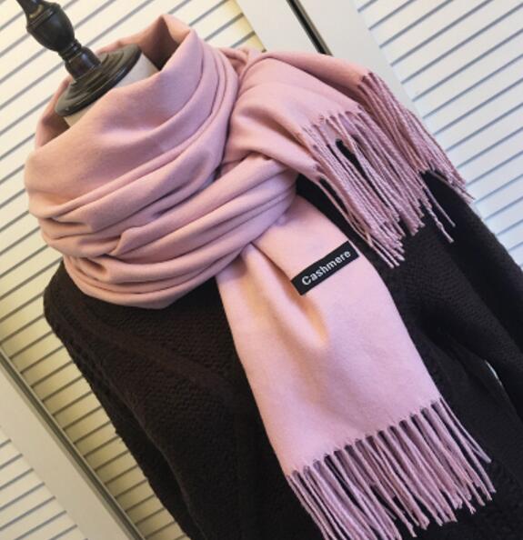 High-Quality Cashmere Scarves for Men and Women: Keep Warm with Thicker, Long Autumn and Winter Scarves Featuring Tassels - Stylish Shawl for Females and Males"