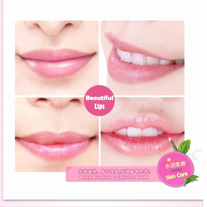 Beauty Pink Collagen Lip Mask Care Gel Mask Membrane Moisture Essence Anti-Ageing Crystal Pads Lip Membrane Lips  Skin Care