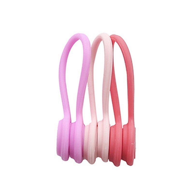 3/10Pcs Magnetic Silicone Earphone Cord Winder Cable Holder Multifunction Home Office Headphones USB Cable Wire Organizer Access