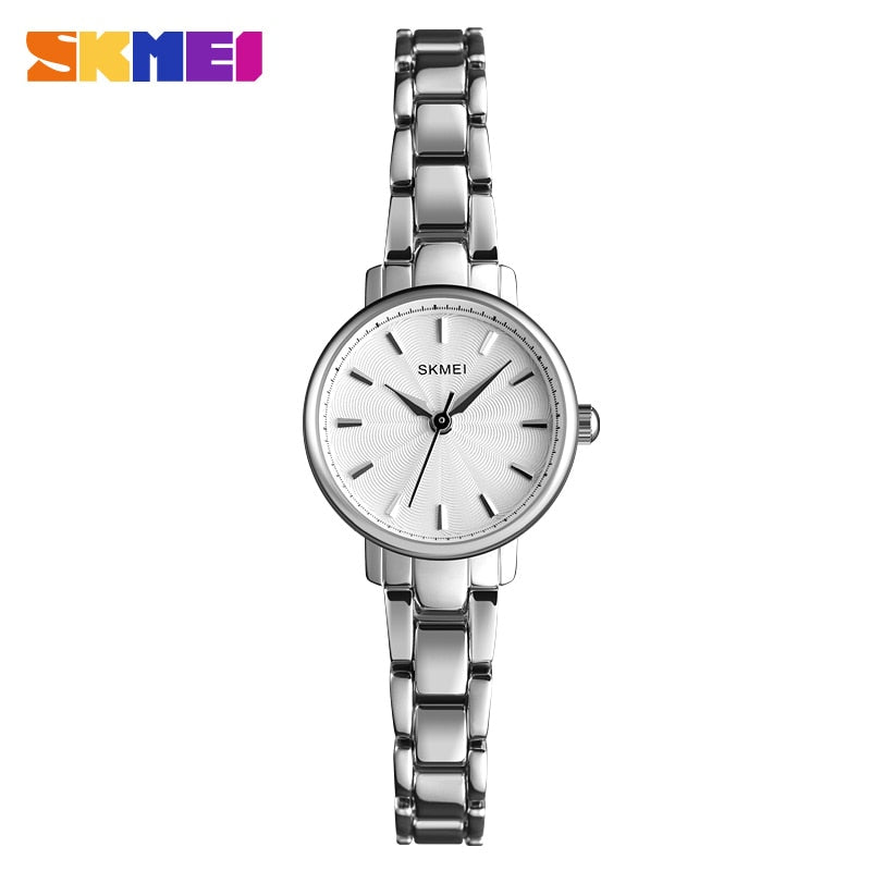 SKMEI Quartz Watch Women Fashion Ladies Watches Wrist Waterproof Stainless Steel Women Watches Luxury Montre Femme 1410