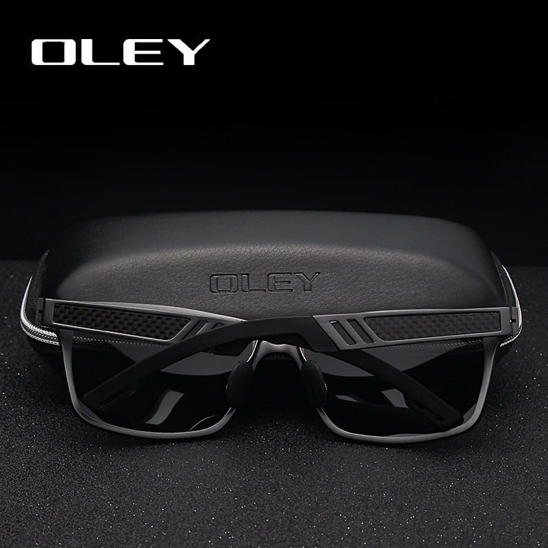 OLEY Men Polarized Sunglasses Aluminum Magnesium Sun Glasses Driving Glasses Rectangle For Men/Wome Oculos masculino Male