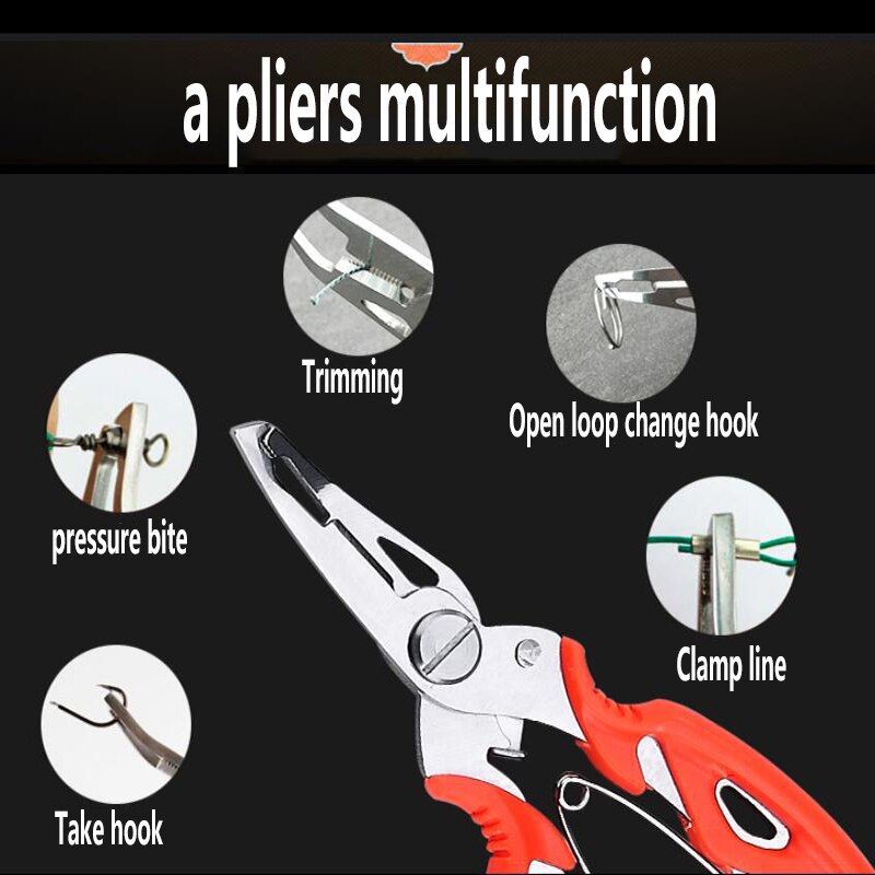 Multi-Function Fish Pliers Wire Cutter Occlusai Take Hook Open Loop Change Hook Lur Pliers